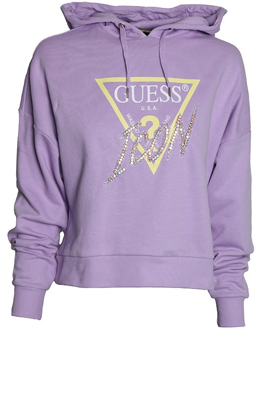 purple guess hoodie