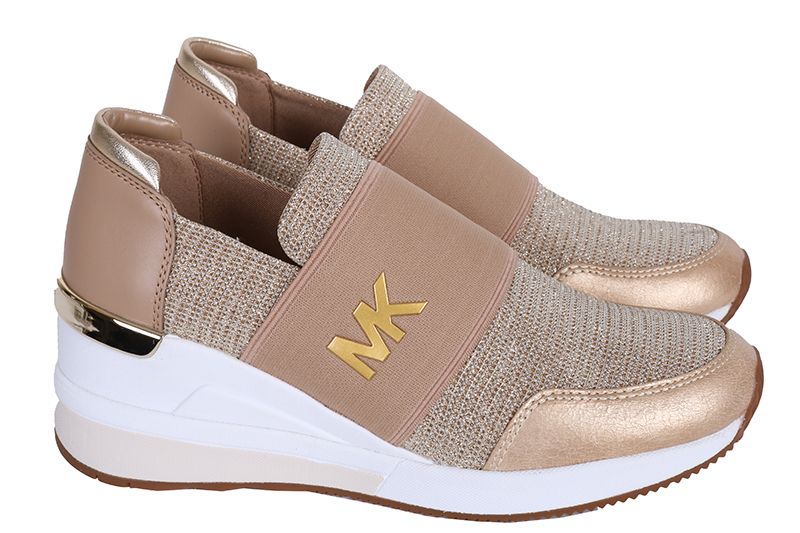 Bekijk hier de Georgie Trainer 43T0GEFS5D-752 PALE GOLD BLACK van Michael  Kors | by SHUZ