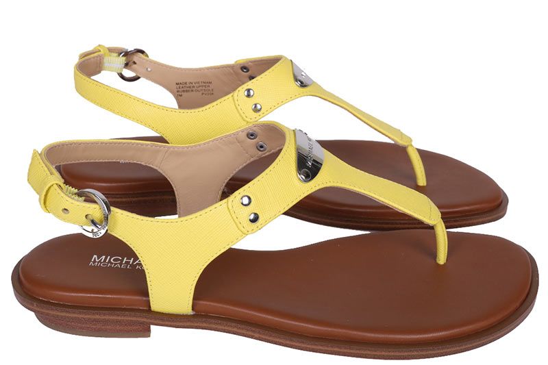Michael Kors Sandalen Geel Mk Plate Thong 40U2MKFA1L