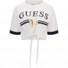 Guess Active - Mylah Knot Crop Tee - Wit