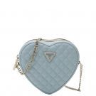 Guess - Rianee Quilt Mini Heart Bag - Blauw