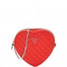 Guess - Rianee Quilt Mini Heart Bag - Rood