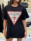 Guess - Ss Cn Shiny Triangle Tee - Zwart