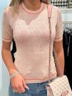 Guess - Rosie 4G Rn Ss Sweater - Roze