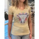 Guess - Ss Rn Flowers Triangle Tee - Beige