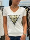 Guess - Ss Vn Triangle Tiger Tee - Wit