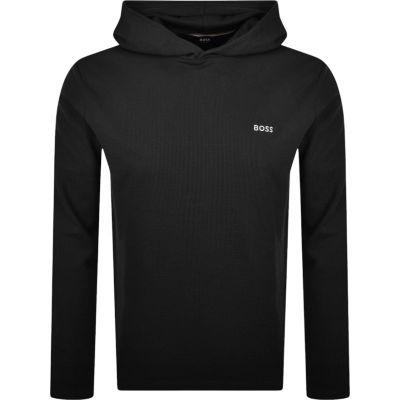 Boss - Waffle LS-Shirt H - Zwart