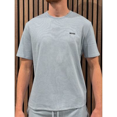 Boss - Waffle T-Shirt - Blauw