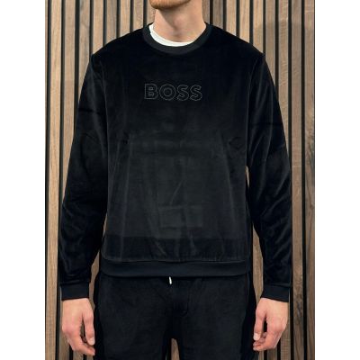 Boss - Velour Sweatshirt - Zwart
