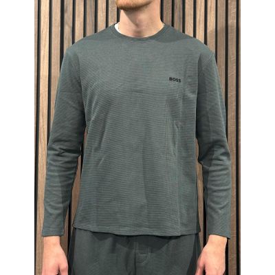 Boss - Waffle LS-Shirt - Groen
