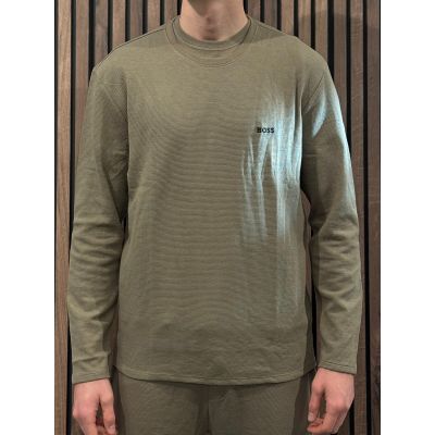 Boss - Waffle LS-Shirt - Middelbruin