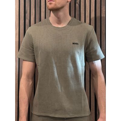 Boss - Waffle T-Shirt - Middelbruin