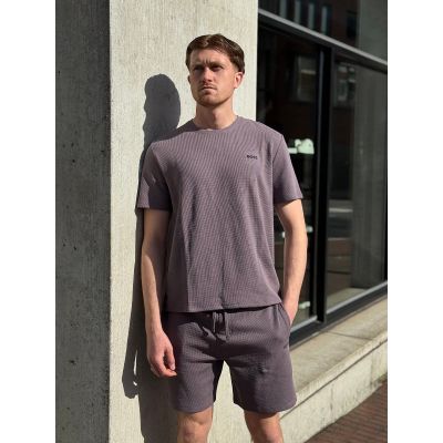 Boss - Waffle T-Shirt - Paars