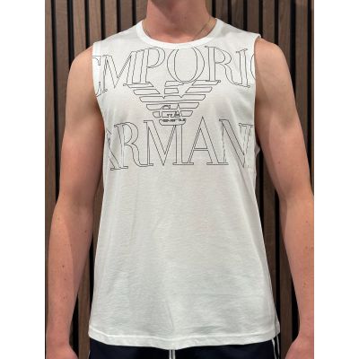 Emporio Armani - Man Jersey T-shirt Beachwear - Wit
