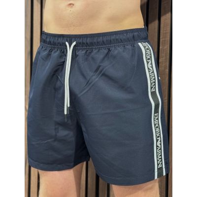 Emporio Armani - Man Woven Boxer Beachwear - Blauw