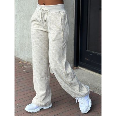 Guess Active - 4G Allover Jacquard Wide Leg P - Beige