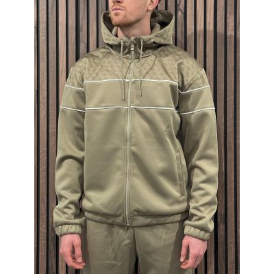 Guess Active - Anoki 4G Zip Hoodie Sweatshirt - Beige