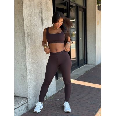 Guess Active - Blossom Rib Leggings - Bruin