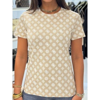 Guess Active - Gloria Peony Ss T-shirt - Beige