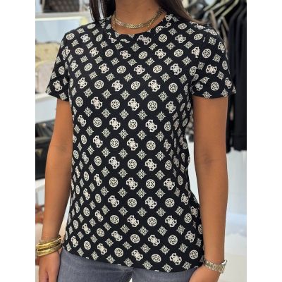 Guess Active - Gloria Peony Ss T-shirt - Zwart
