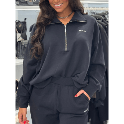 Guess Active - Nat Half-Zip Sweatshirt - Zwart