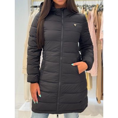 Guess Active - New Aleta Long Puffer Jacket - Zwart
