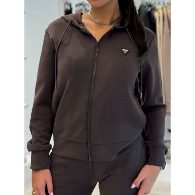 Guess Active - Olympe Full Zip Hoodie Sweatshirt - Bruin