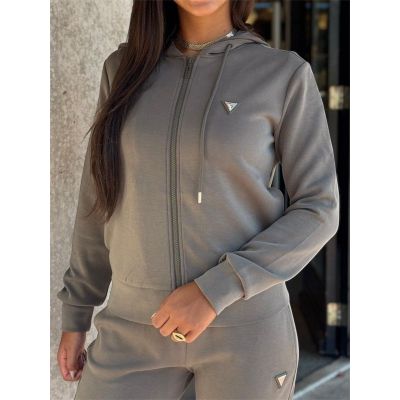Guess Active - Olympe Full Zip Hoodie Sweatshirt - Groen