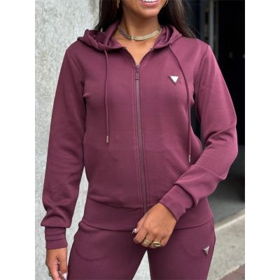 Guess Active - Olympe Full Zip Hoodie Sweatshirt - Rood