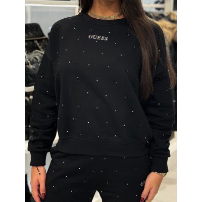 Guess Active - Rhinestones Cn Sweatshirt - Zwart