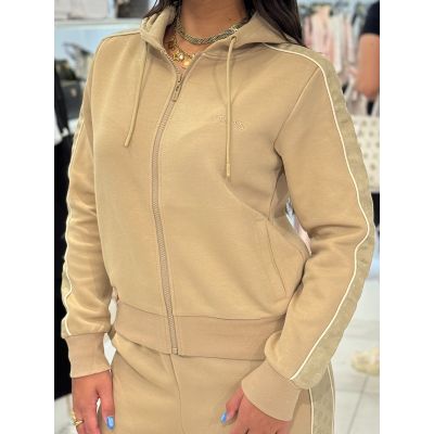 Guess Active - Maryella Full Zip Sweatshirt - Beige