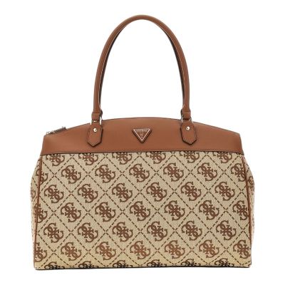 Guess - Audrey Logo Deluxe Dome Tote - Cognac