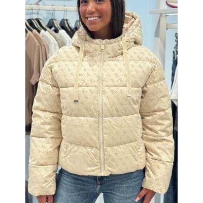 Guess - Daisy Puffer Logo Flock - Beige