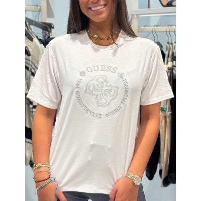 Guess Active - Carla Ss Boxy Tee - Wit