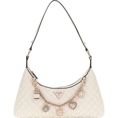 Guess - Everlee Top Zip Shoulder Bag - Wit