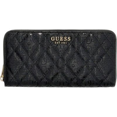 Guess - Isemay Slg Large Zip Around - Zwart