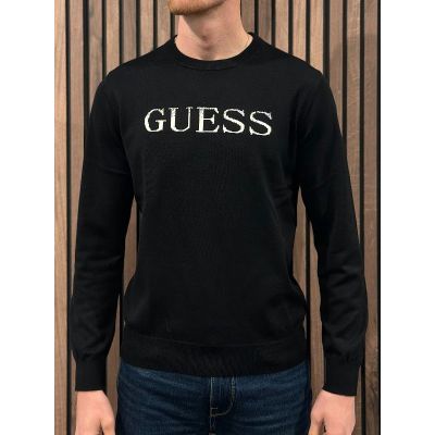 Guess - Kane Cn Shaded Logo Swtr - Zwart