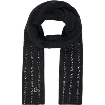 Guess - Knitted Scarf 30X165 - Zwart