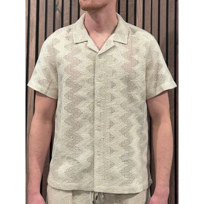 Guess - Lattice Knit Shirt - Beige