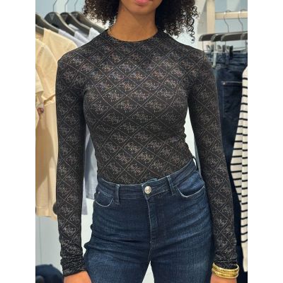 Guess - Ls Teodora Logo Body - Zwart