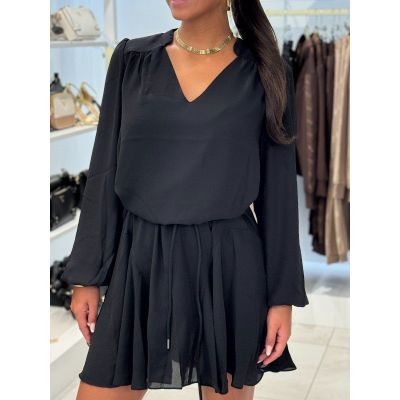 Guess - Ls Wanda Flare Dress - Zwart