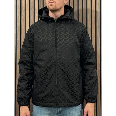 Guess - Monogram Hooded Jacket - Zwart