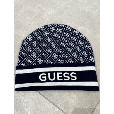 Guess - Sevyn 4G Logo Beanie Swtr - Blauw