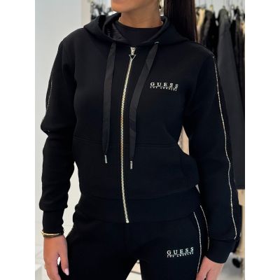 Guess - New Hooded Scuba Sweatshirt - Zwart