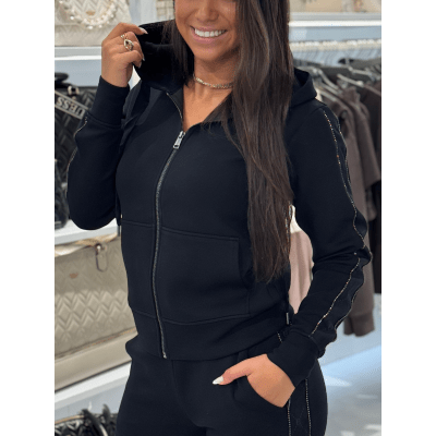 Guess - New Hooded Scuba Sweatshirt - Zwart