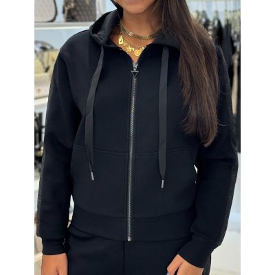 Guess - New Hooded Scuba Sweatshirt - Zwart