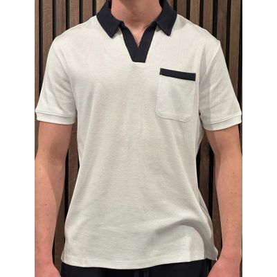Guess - Color Block Ss Polo - Wit