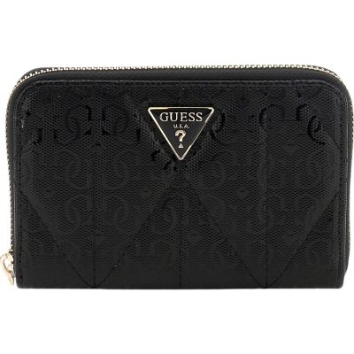 Guess - Aldina Slg Medium Zip Around - Zwart