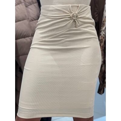 Guess - Zama Button Details Skirt - Beige