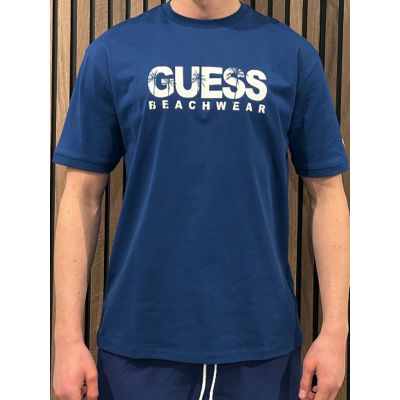 Guess - Ss Cn Guess Logo Tee - Blauw